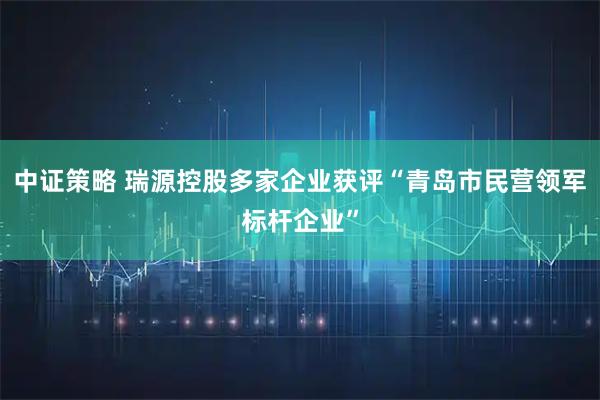 中证策略 瑞源控股多家企业获评“青岛市民营领军标杆企业”